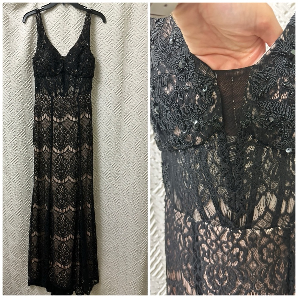 Lace maxi evening dress special occasion